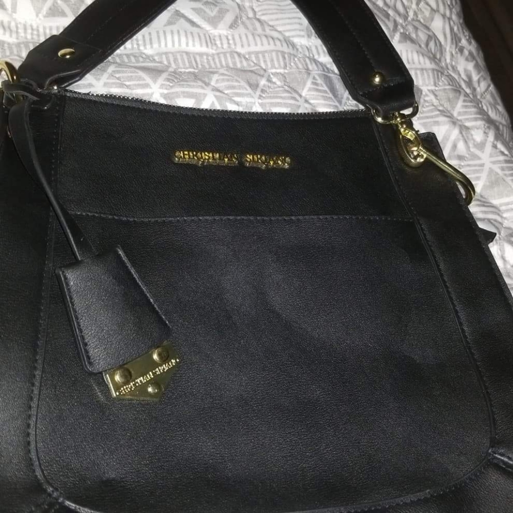 Christian Sirano black crossbody purse